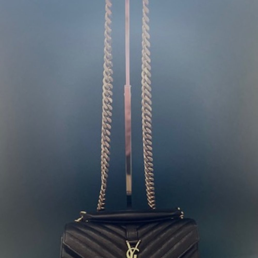 YSL MEDIUM COLLEGE IN QUILTED LEATHER $ 2,650  LAMBSKIN SATCHEL